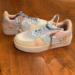 US 7 womens (fits a 6.5 also) cute pastel sneakers